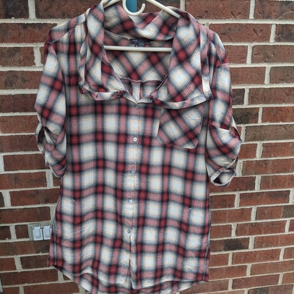 Vince plaid button-down blouse - Medium - Picture 1 of 9